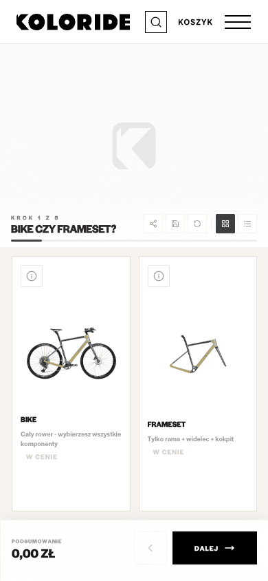 Konfigurator – bike czy frameset
